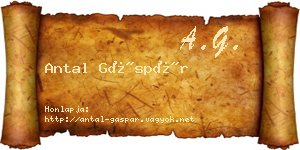 Antal Gáspár névjegykártya