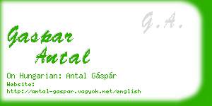 gaspar antal business card
