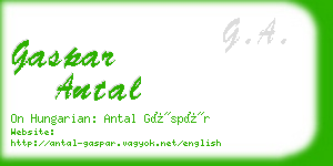 gaspar antal business card